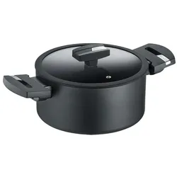 Berndes Kochtopf Alu Recycled Induction 24 cm, Pfanne + Kochtopf, Schwarz