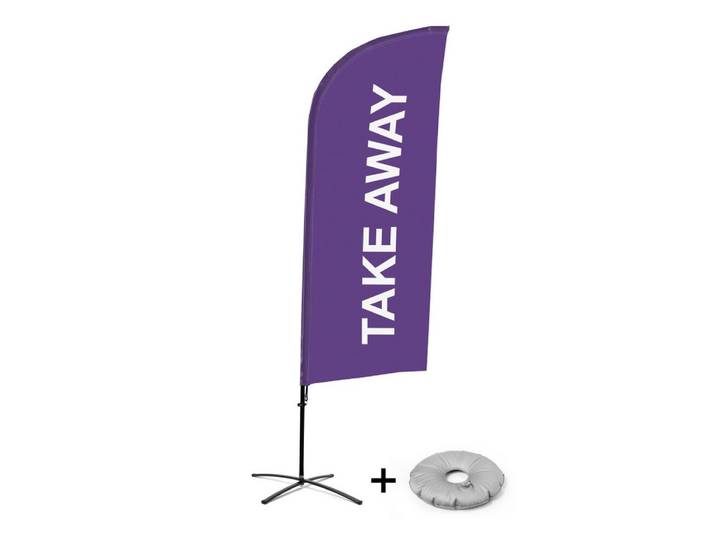 Showdown Displays Standregal Showdown Displays Beachflag Alu Wind Komplett-Set Take Away Lila Kreuz, 1-tlg.