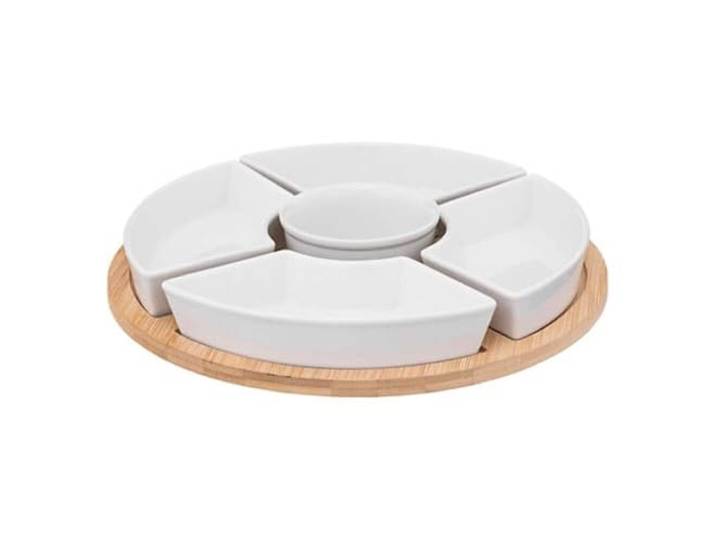 Secret de gourmet - Aperitief set bamboe WH rond 6P