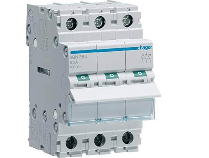 Interruptor modulair, 3 polo's, 63A