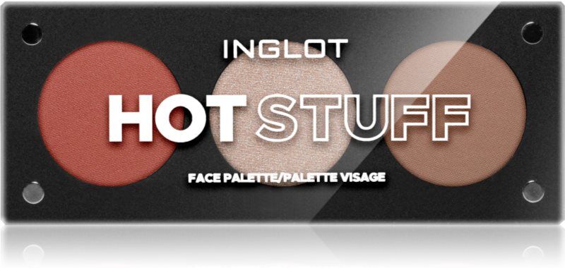 Inglot Face Palette Highlighter, Bronzer and Blusher shade HOT STUFF 7.2 g
