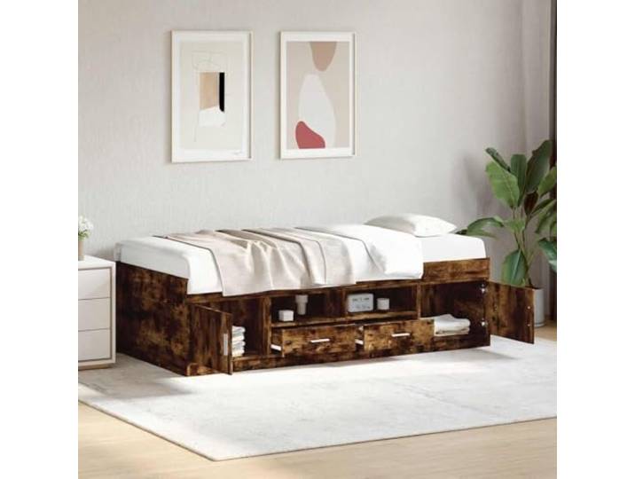 HGFDSAWE Tagesbett mit Schubladen 90x190 cm, Daybed aus Holzwerkstoff Inklusive 2 Bettschubladen, Platzsparende Aufbewahrung, Robuste Sperrholzlatten
