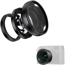Freewell FW-FU-XMWA-B Fuji X100VI/X100V 2-in-2 Wide Angle & Macro Lens Black, Objektiv, Schwarz