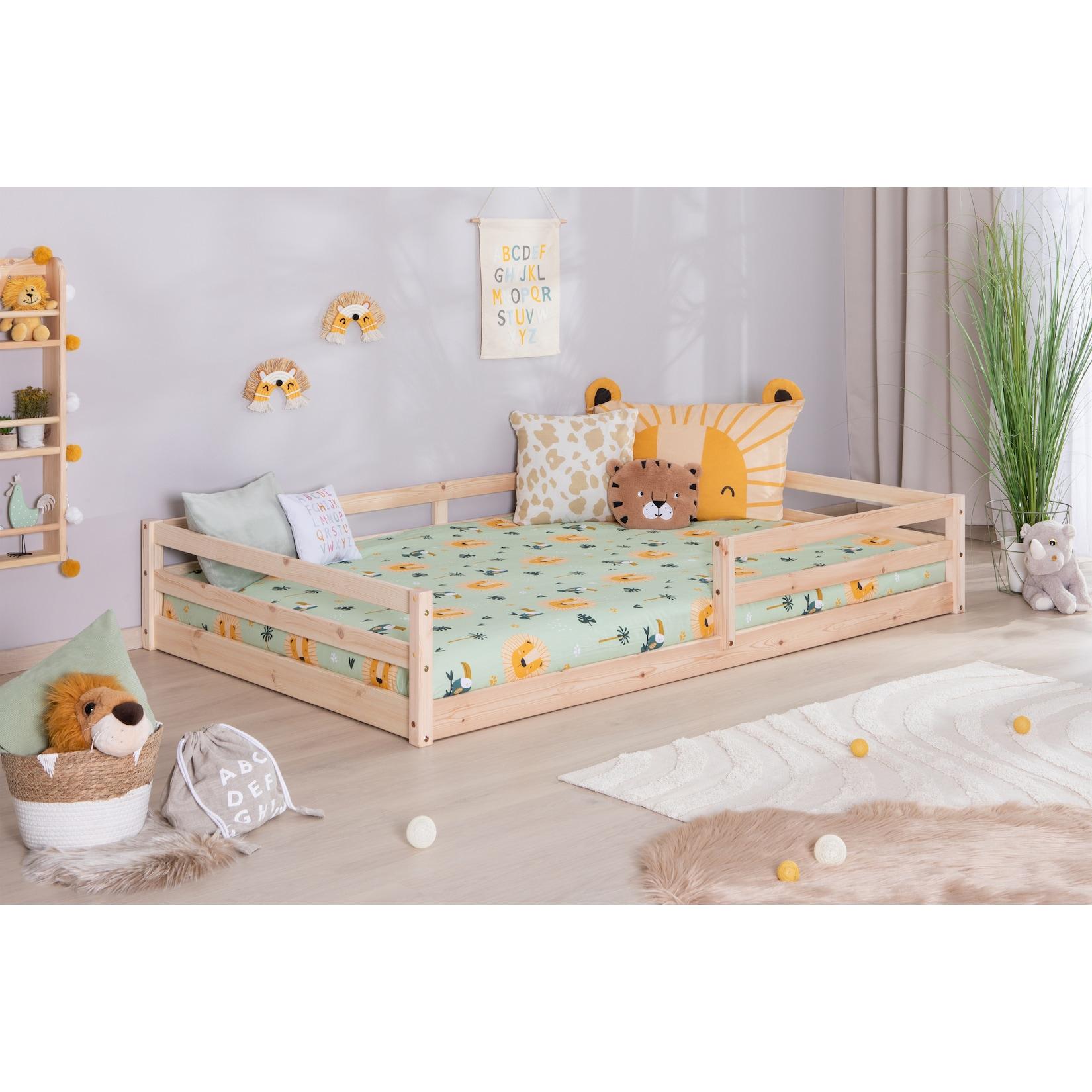 TiCAA Bodenbett „Neo“, Kinderbett, Jugendbett, Schlafzimmer, Kinderzimmer