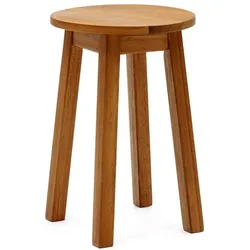Holzhocker massiv Akazie im Landhausstil 46 cm Sitzhöhe