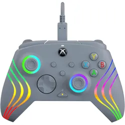 PDP Afterglow Wave (PC, Xbox One S, Xbox Series S, Xbox Series X), Gaming Controller, Grau