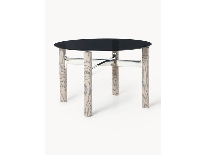 Table avec plateau en verre Sam, tailles variées