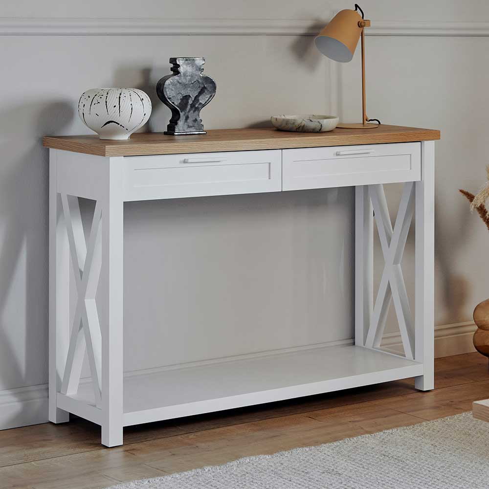Pharao24.de Tischkonsole Dielen Konsole im Landhausstil 77 cm hoch