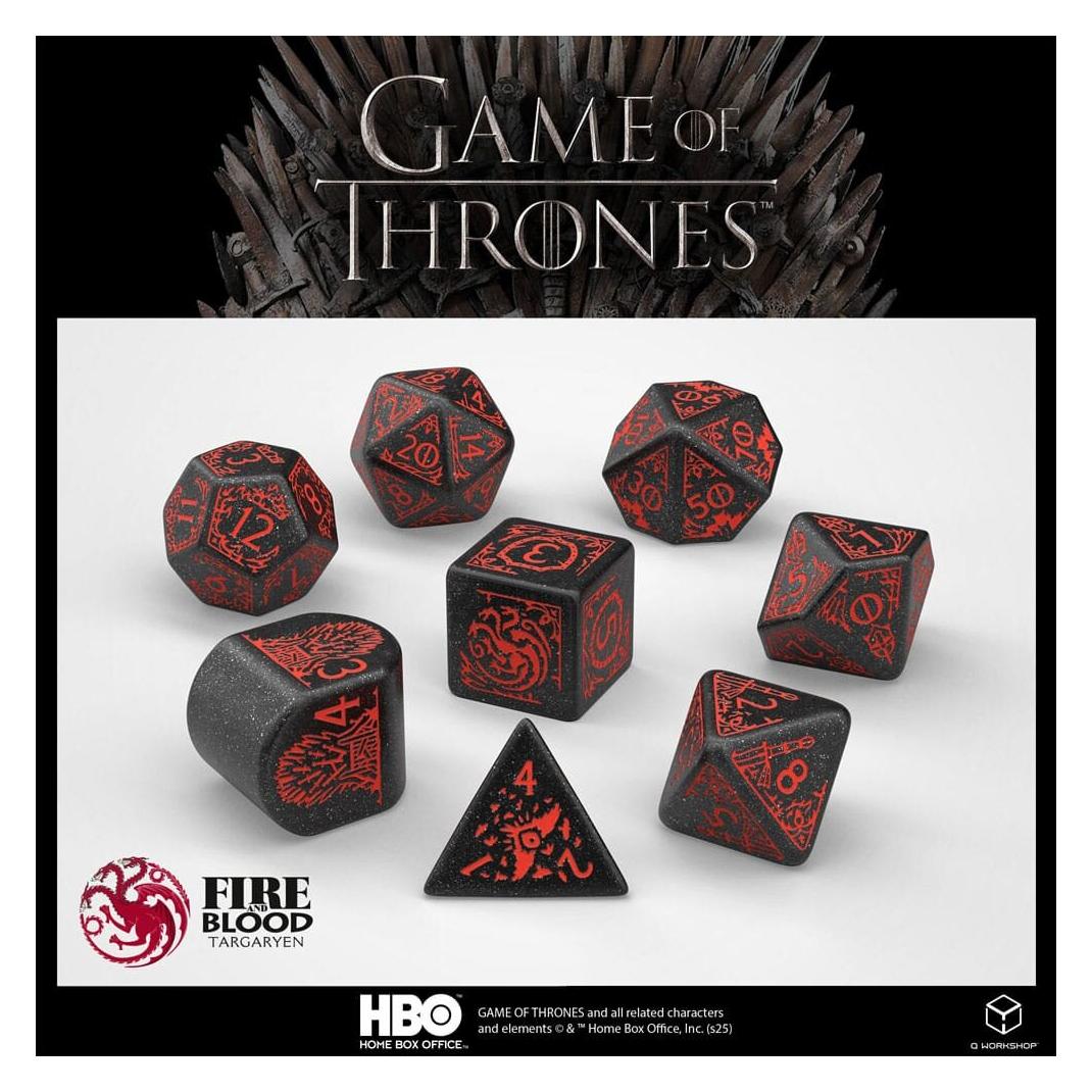 Q Workshop Game of Thrones. Targaryen Dice Set. (QWS20253A)