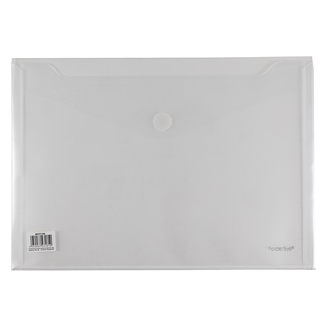 Foldersys Doppel-Sichttasche A4 2 Fächer Klappe transparent klar (A4) (40153-04)