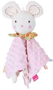 Uplifted Finds Baby Security Blanket Elephant With Tags Teether Rattles Soft Snuggle Stuffed Animal pink Mouse