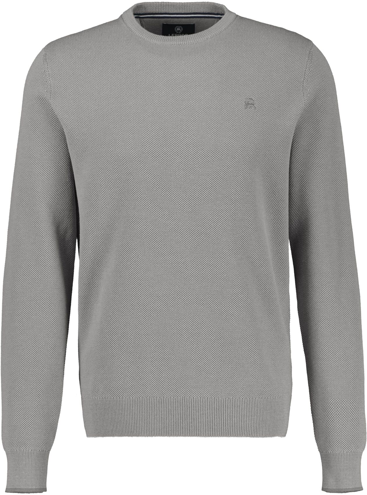 Sweatshirt LERROS "Sweatshirt in sportlicher 2-Tone-Optik", Herren, Gr. 5XL, grau (basalt grau), 100% Baumwolle, Sweatshirts Sweatshirt