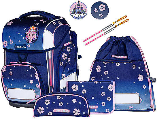 SCHNEIDERS Schultaschen Set Ergolite 9tlg Blue Bloom EG