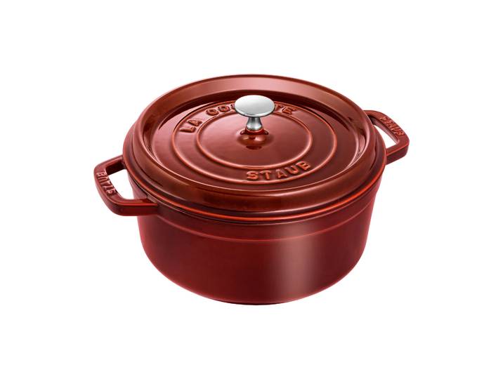 STAUB Staub La Cocotte runder Topf Gusseisen 3,8 L Granatrot