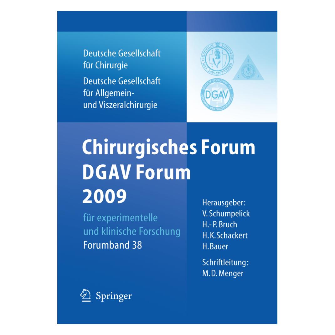Springer Chirurgisches Forum und DGAV 2009 (Deutsch, Softcover, Hans Volker Schumpelick, Hans-Peter Bruch, Konrad Schackert) (55201545)