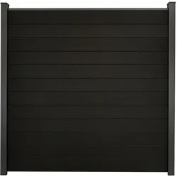 KAHRS Solid BPC-Zaunset, Schwarz, 1,9x180x180 cm, ohne Pfosten