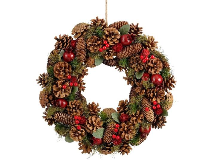 Mica Decorations Couronne Brun H9xl45xl45cm