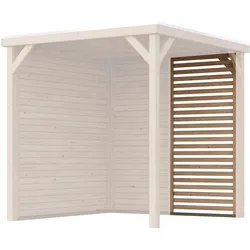 Karibu Lamellenwand halbe Breite für Pavillon Cubeco