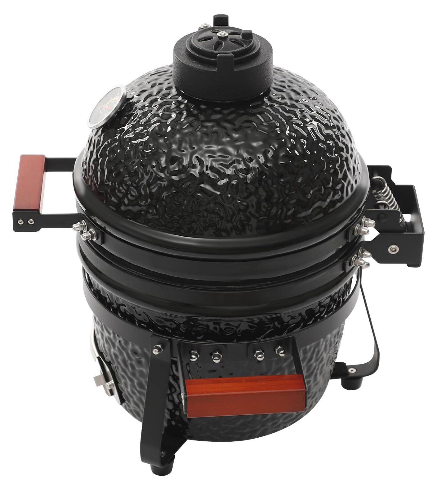 Holzkohle-Grill, Keramik - 58x48x48 cm - 1 Grillrost - Schwarz
