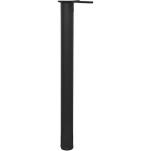 vidaXL Tischbein 242139, schwarz aus Metall, Höhe 71cm, 4 Stück