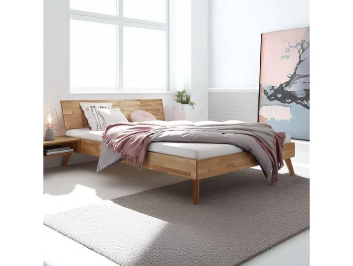 Bett Malinga Kernbuche Massivholz 160x200cm retro/vintage