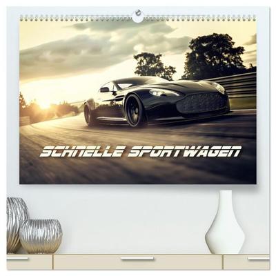 Schnelle Sportwagen (hochwertiger Premium Wandkalender 2027 DIN A2 quer), Kunstdruck in Hochglanz