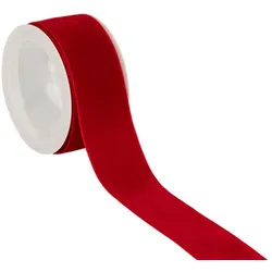 Samtband, rot, 40 mm, 5 m