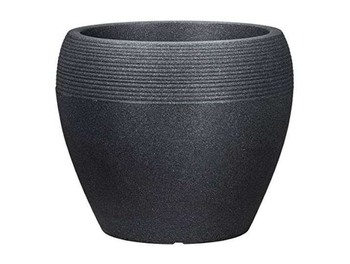 scheurich Pot de Fleurs en Granit Noir Ø 30 cm Höhe 24 cm