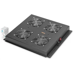 Digitus Dachlüftermodule für 19" Unique- und Dynamic Basic Schränke 2 Lüfter RAL9005 schwarz (DN-19 FAN-4-B-N)