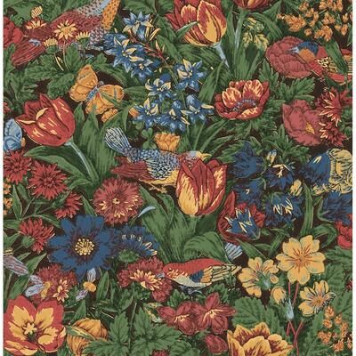 NextWall Bird Floral Peel and Stick Wallpaper