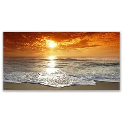 LEINWANDBILD 100x50 cm Sonnenuntergang