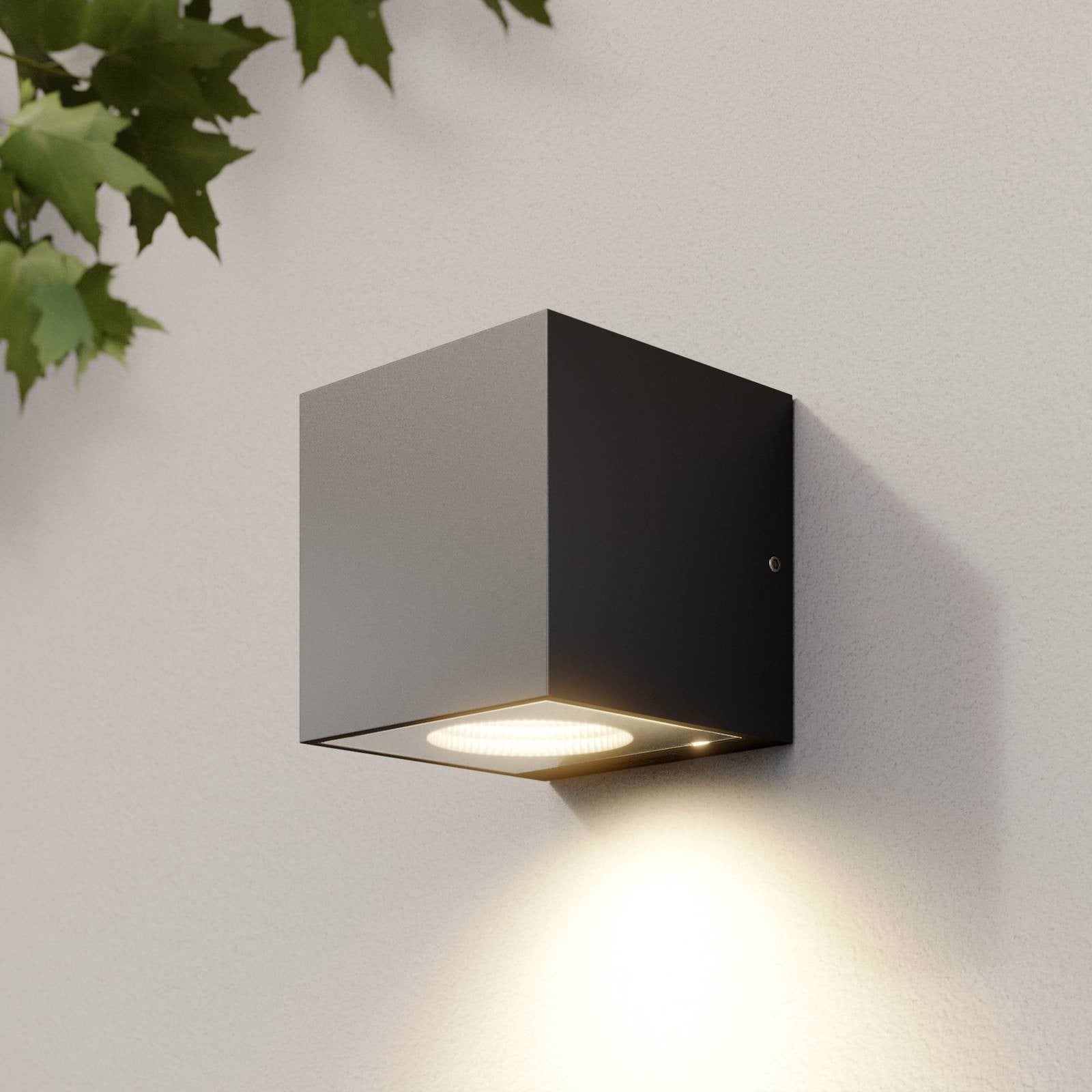 Arcchio Moderne LED Buitenwandlamp - Zwart - Aluminium en Glas - IP65 - Dimbaar