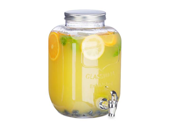 Getränkespender 5L Silber-Transparent