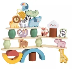 Tooky Toy: Tier-Balancier- und Turmbauspiel