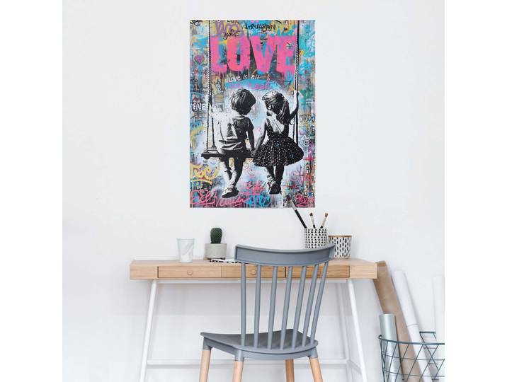 Affiche Young Love Papier Multicolore 61 x 92 x 0cm