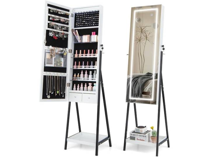 SCHMUCKSCHRANK 160cm Weiß