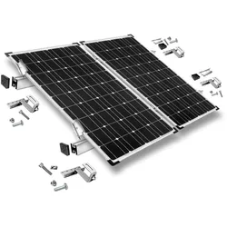 Befestigungskit mit Dachhaken 3-fach verstellbar (für Dachziegel) für Schrägdachmontage Solarpanele Rahmenhöhe 35mm | 2 | 35mm