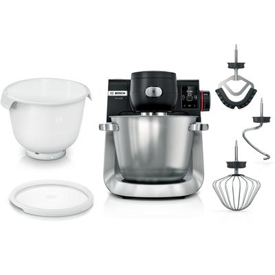 BOSCH Küchenmaschine "MUMS6ZS18", schwarz (jet schwarz matt), B:32cm H:33cm T:38cm, Küchenmaschinen, Automatikprogramme, Deckel, Knethaken/Rühr-/Silikonbesen spülm.fest, Küchenmaschine