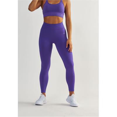Trainingstights BESHAPED "Opschieten", Damen, Gr. XS, US-Größen, lila (purpurviolett), 90% Nylon, 10% Elasthan, unifarben, lang, Hosen, mit hoher Elastizität