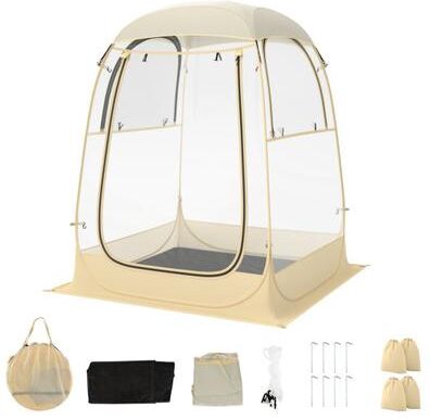 Costway Instant Pop up Sports Tent with Carrying Bag and Floor Mat for 1-2/5-6 People-S