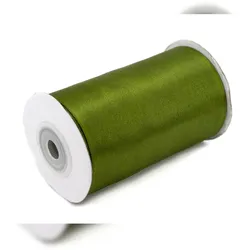 Creativery 100mm Satinband 10m Schleifenband Geschenkband Breites Stoffband Olivgrün