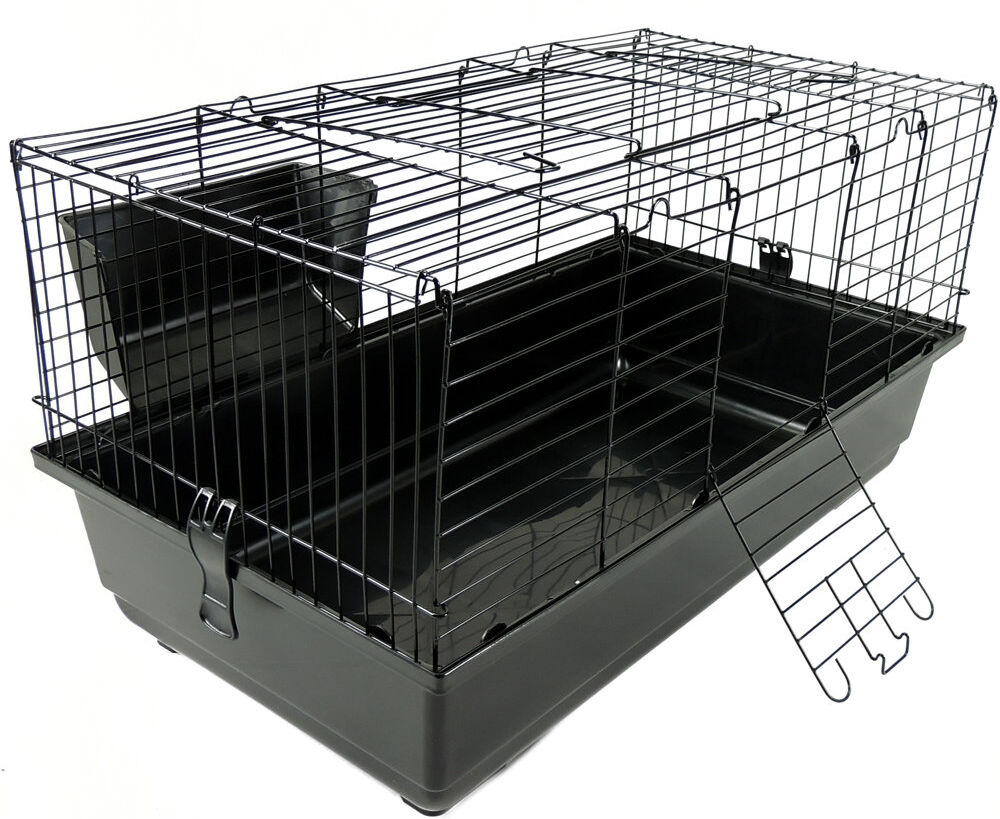 Archie & Oscar Deforest Rabbit Cage Black 44cm H X 100cm W X 54cm D