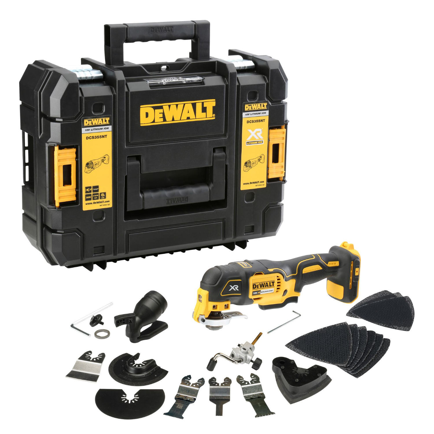 DeWalt DCS355NT-XJ Akku-Multitool inkl. 28-teiliges Zubehör-Set