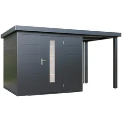 Finnhaus Wolff Metall-Gerätehaus "Thorin 3824",anthrazit,376 x 240 cm