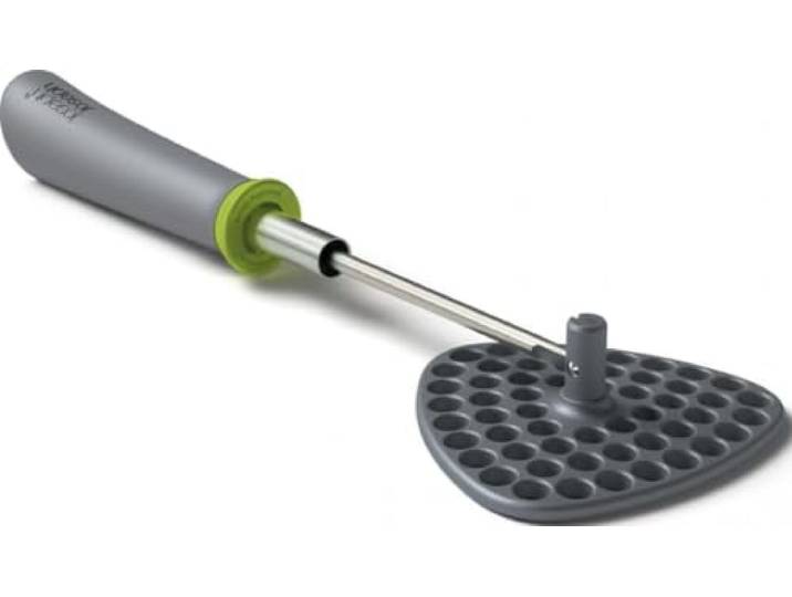 Joseph Joseph Delta Presse Puree de Pommes de Terre Manuel en Nylon\, Pliable Broyeur de Pommes pour Fruits\, Légumes\, Gris/Ver