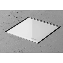 ESS Aqua Jewel Quattro 10x10 cm, Glas Weiß, variable Sperrwasserhöhe von 50 bis 25 mm, AJQ-10x10-GW AJQ-10x10-GW