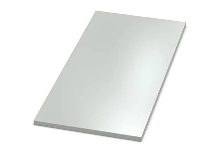 AUPROTEC Tischplatte 28mm grau 180x100 cm I Spanplatte mit 2mm ABS Kante & PU-Verleimung I melaminharzbeschichtet I robust & wasserabweisend