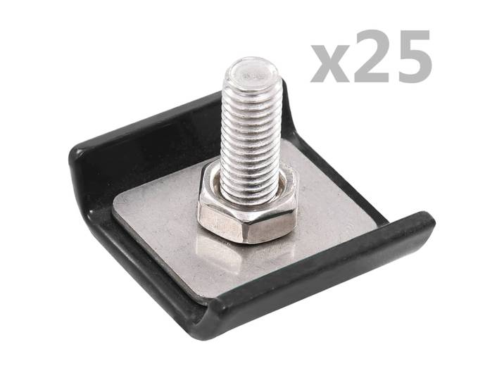 vidaXL Gittermattenverbinder 25 Sets Anthrazit