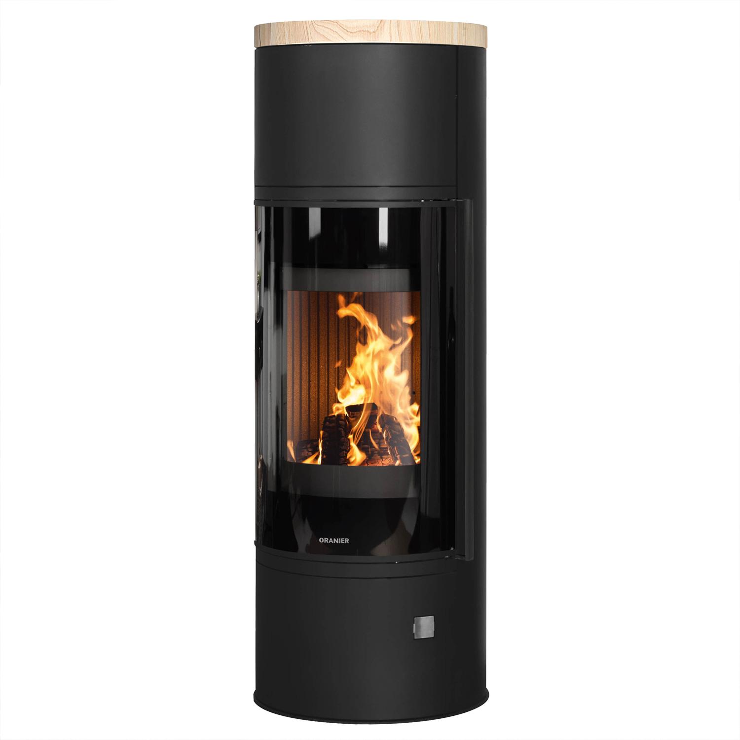 Oranier | Kaminofen | Arena W+ 2.0 | 7 kW | Schwarz, Top Sandstein