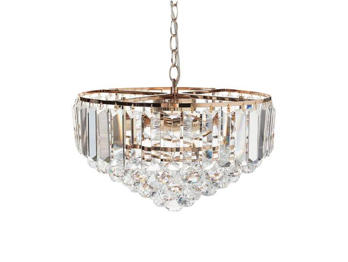 Lustre cristal doré